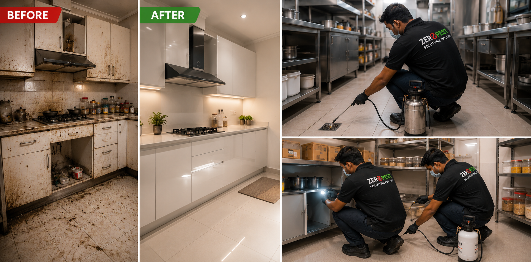 Before after pest control Delhi NCR